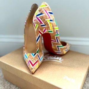 Multicolor Cork Christian Louboutin Heels